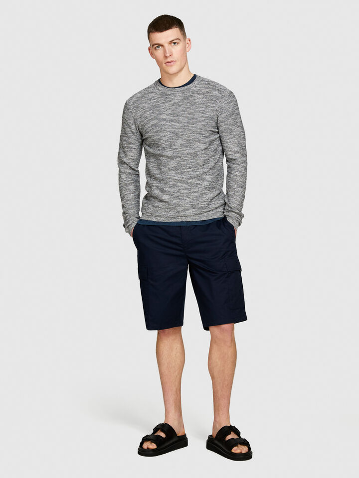 Marl sweater - men's crew neck sweaters - Light Gray | Sisley image number 1
